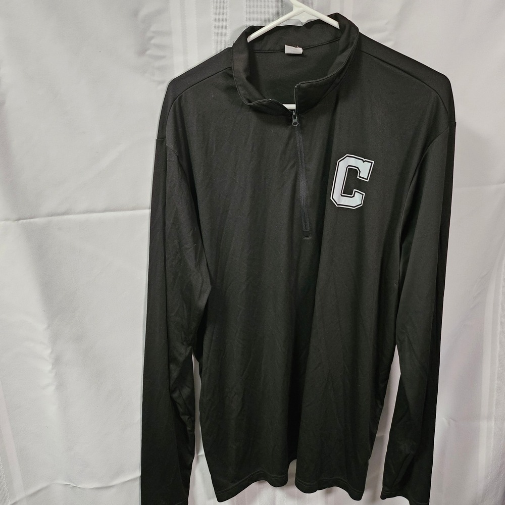 Sport-Tek Pullover Mens 2XL Black 1/4 Zip Letter C Athletic Performance Top